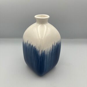 Youngs‎ Inc Vase Ceramic Blue White Abstract Brushstroke Design Home Decor
